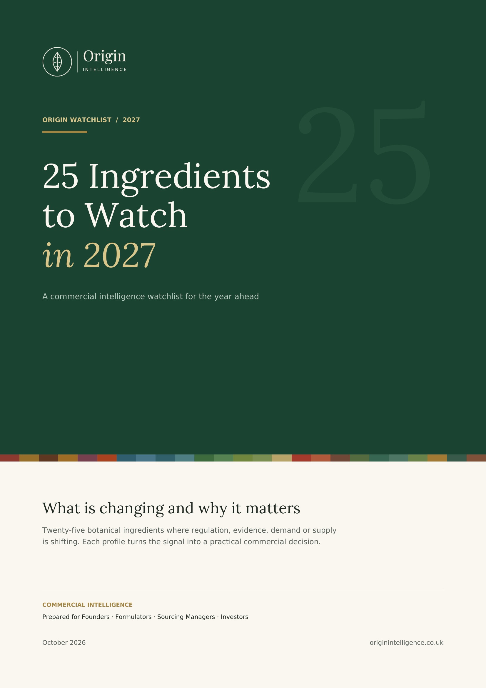 Cover of 25 Ingredients to Watch in 2027
